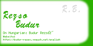 rezso budur business card